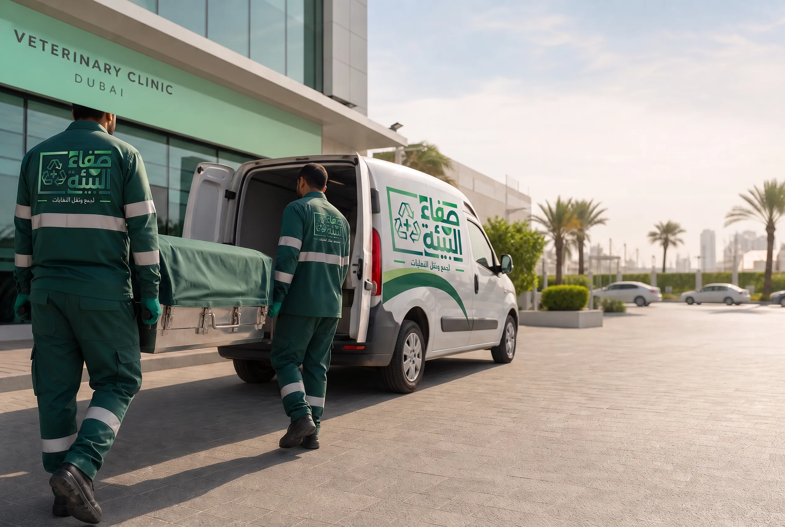 Safaa Albea collection vehicle and trained personnel in Dubai